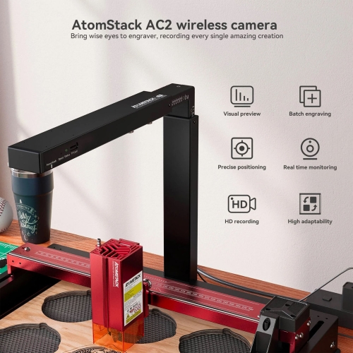 Atomstack AC2 FullHD-Kamera zum Scannen der Gravurvorschau